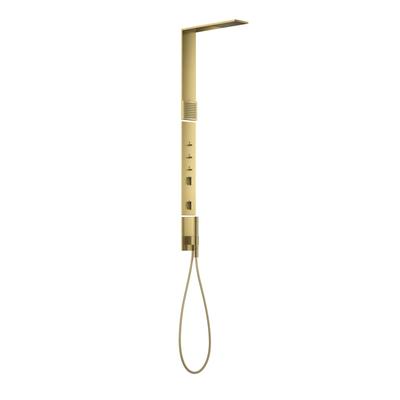 Hansgrohe Duschpaneel Axor ShowerComposition Thermostat Kopfbrause 110/220 1jet, polished gold optic 12595990 Image