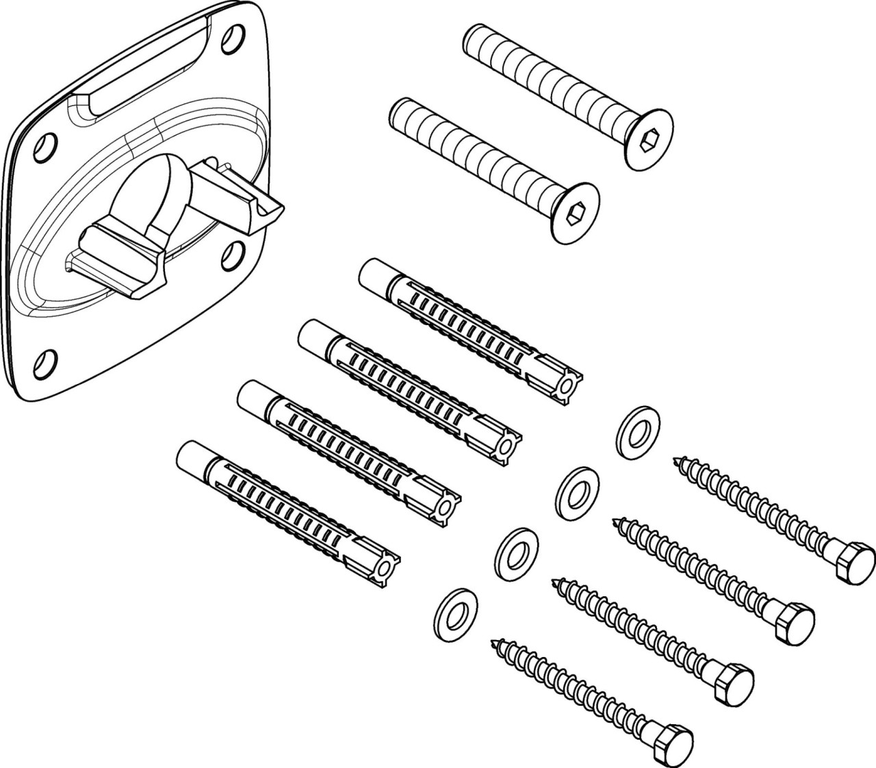 Hansgrohe Wandflansch , 95746000 95746000 Image