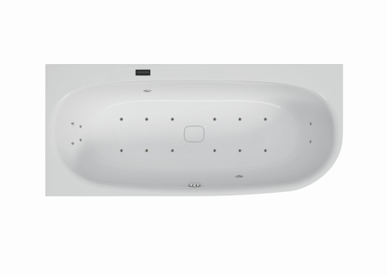 Hoesch Whirlpool iSensi Eck 1700x750 Monolith li. iSensi System, BiColor Weiß-Schwarz, 3814i.1113050 3814i.111305002 Image