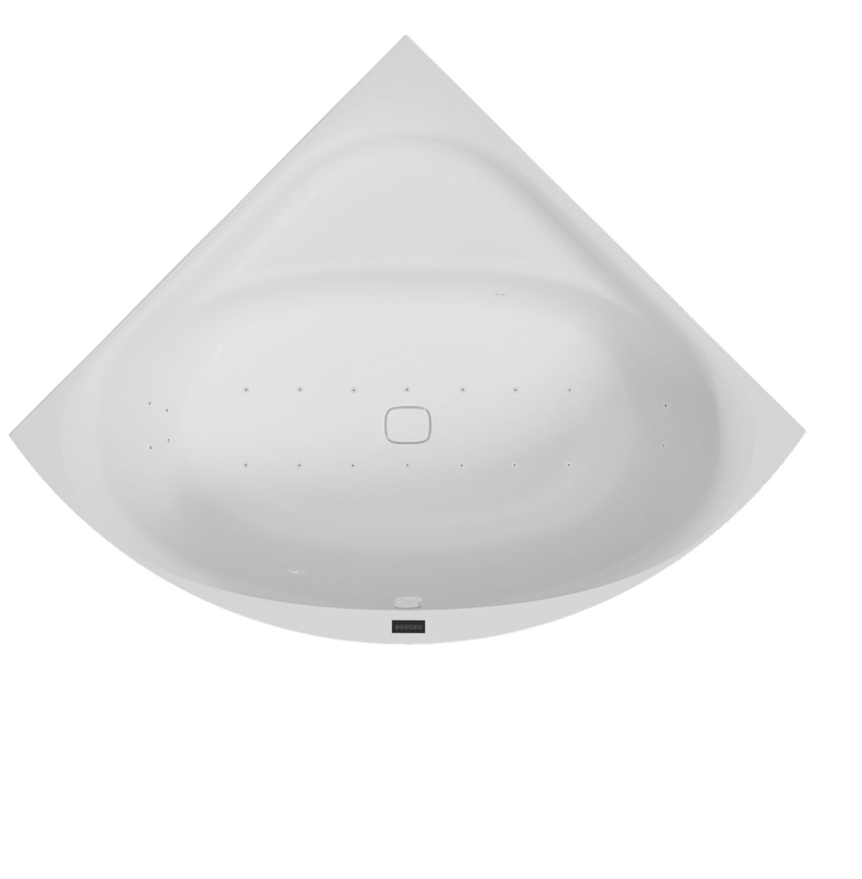 Hoesch Whirlpool iSensi Eck 1500x1500 Monolith System iSensi Weiß, BiColor Weiß-Schwarz, 3827i.11131 3827i.111310004 Image