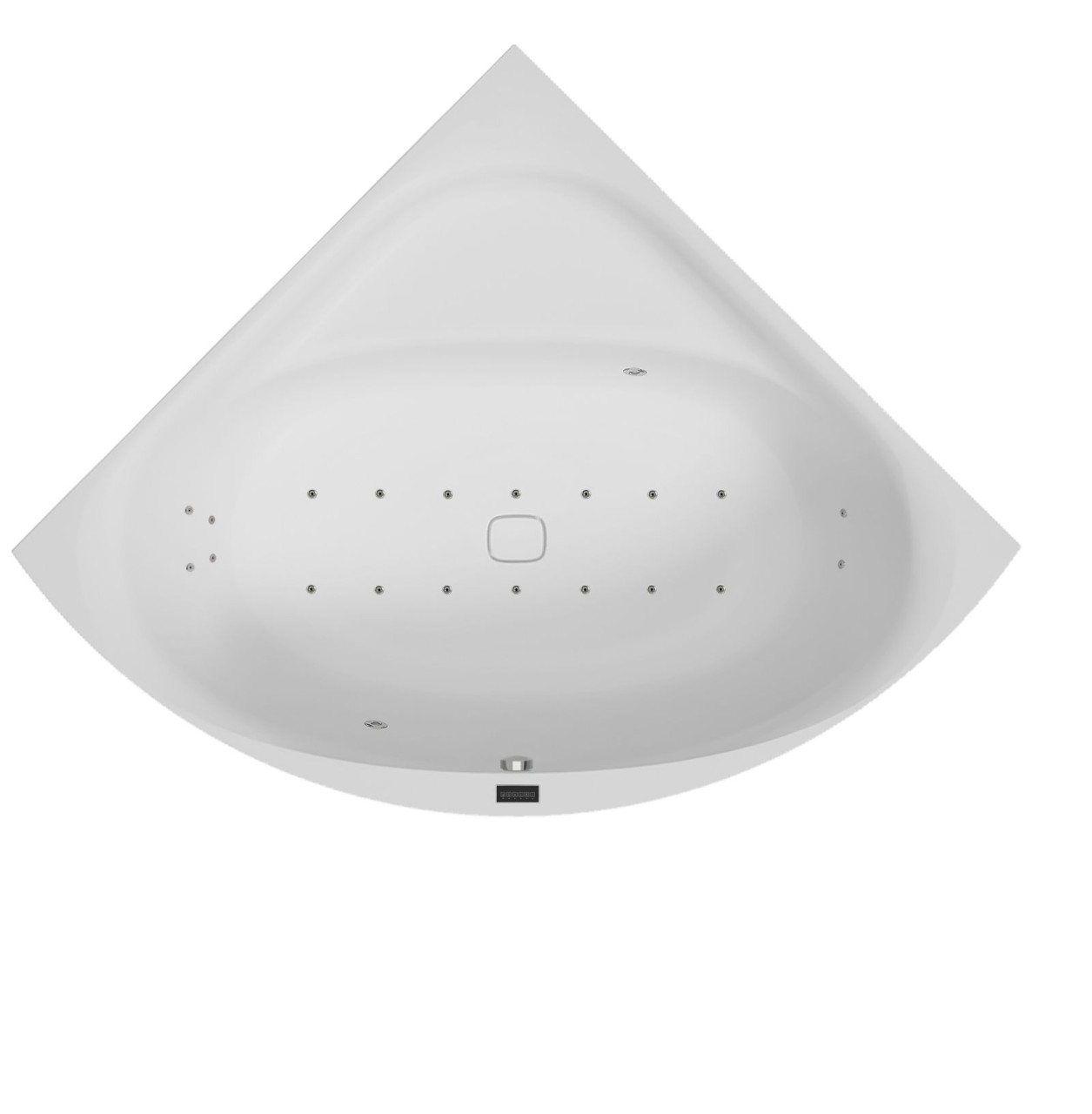 Hoesch Whirlpool iSensi Eck 1500x1500 Bef. Monolith, iSensi System, Motor re./li., 3857i.010305004 3857i.010305004 Image