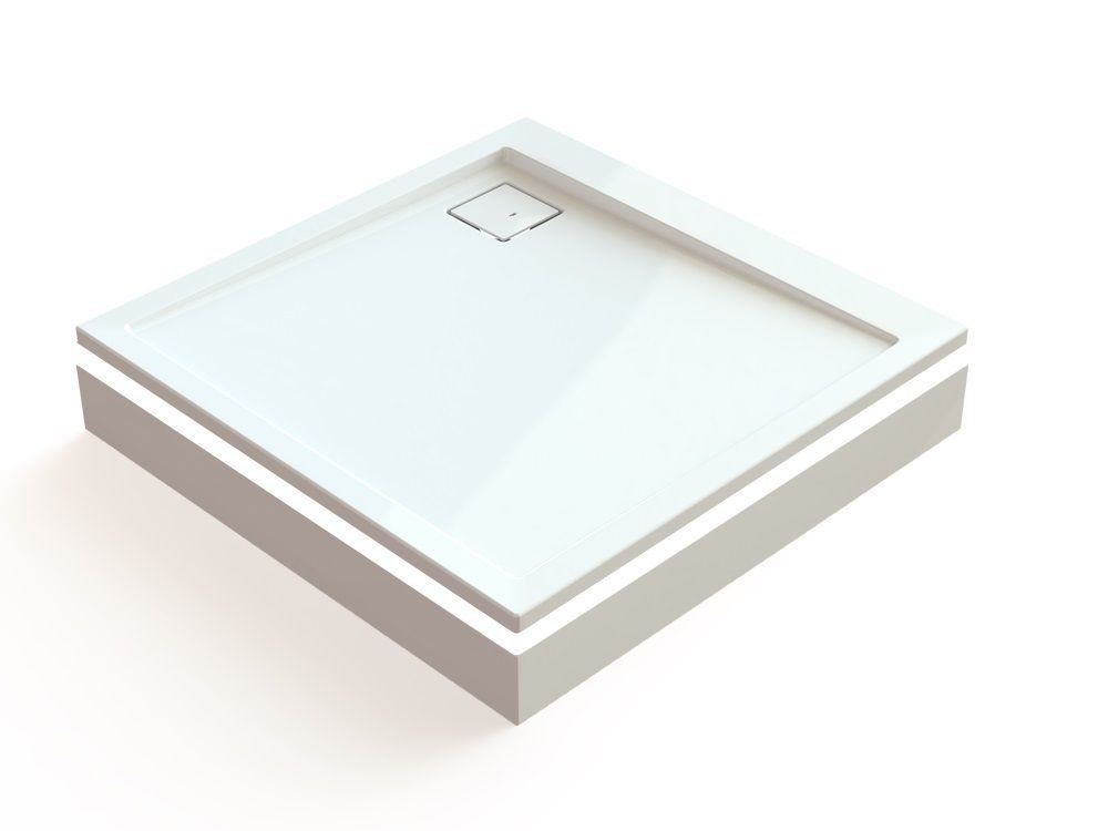 Hoesch Weisse Aluminiumschürze für SensePerience Rechteck 1400x900 Eckversion 27816 Image