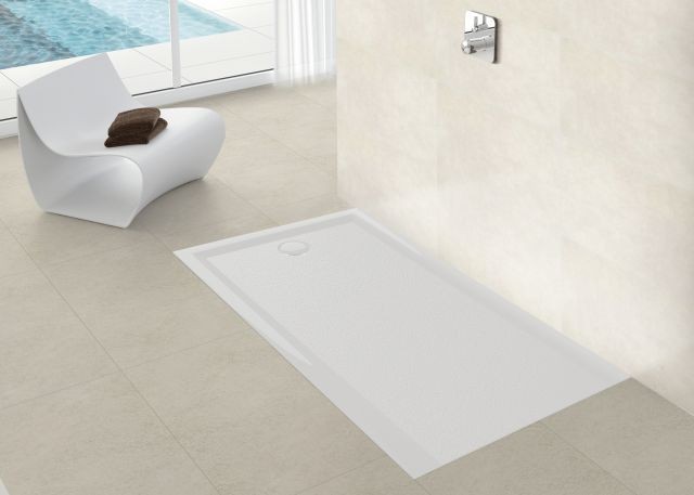 Hoesch Duschwanne Muna S 800x750x30 mit Antirutsch, Mat. Solique, Schiefergrau, 4278.715 4278.715 Image