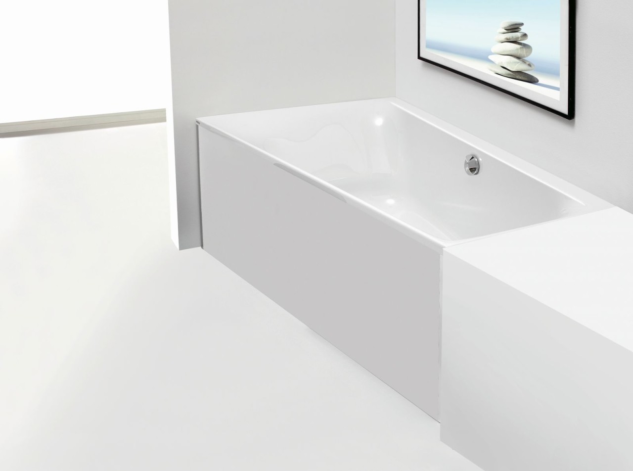 Hoesch Glasverkleidung Weiß Nische WW iSensi Trapez 1800x1400 links, 49461.550 49461.550 Image