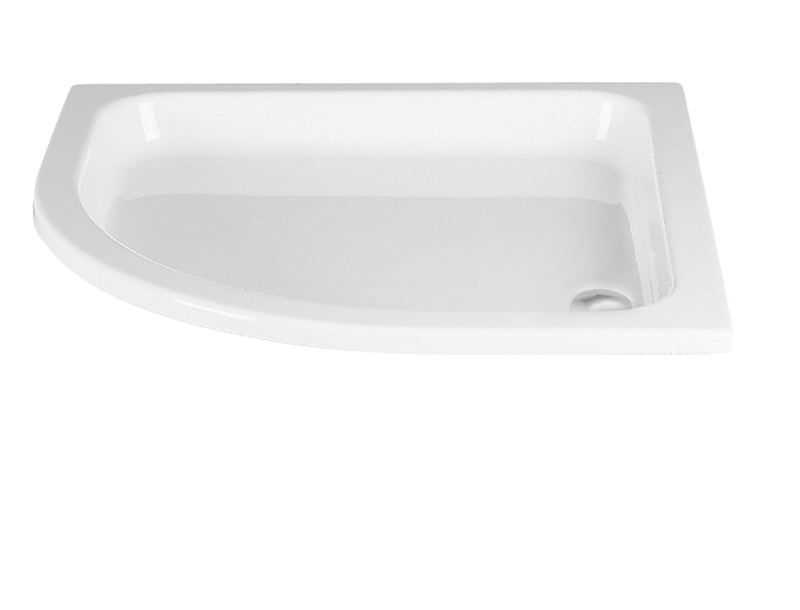 HSK Acryl Viertelkreis-Duschwanne flach 100 x 100 x 10 cm, mit Schürze 500100-A-pergamon Image