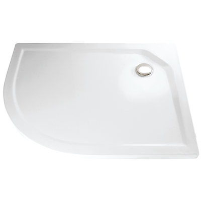 HSK Acryl Viertelkreis-Duschwanne super-flach 75 x 90 x 3,5 cm, ohne Schürze 505079-A-weiss Image