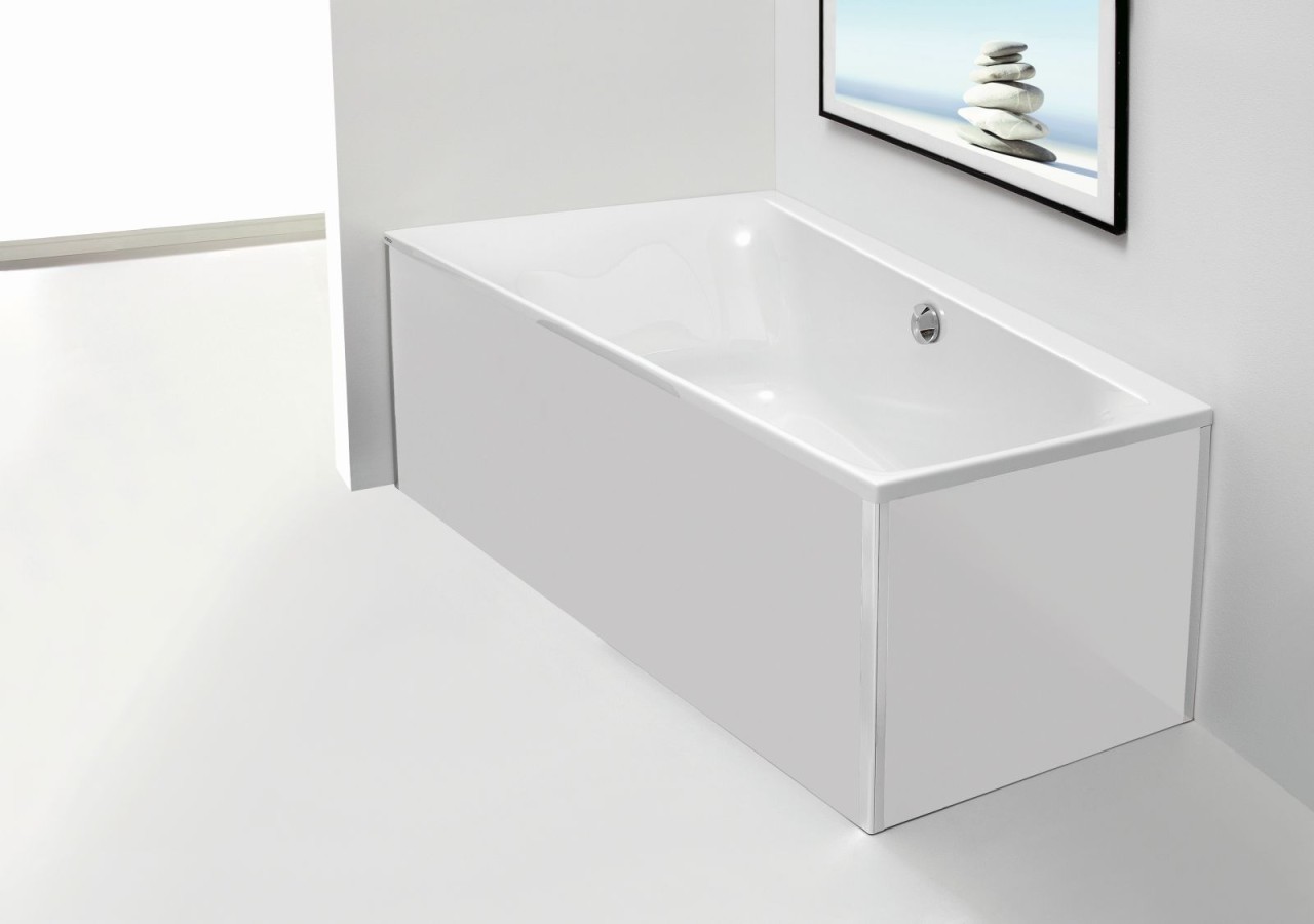 Hoesch Glasverkleidung Weiß Ecke BW iSensi Trapez 150x100 rechts, 47242.550 47242.550 Image