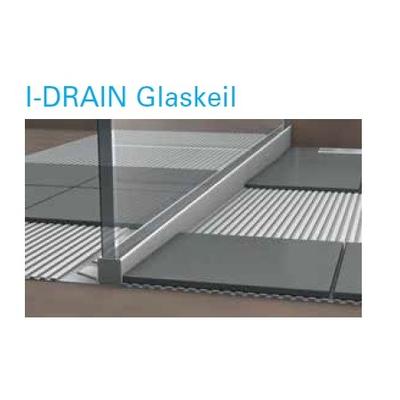 I-DRAIN Glaskeil links 1,48 m, Edelstahl, gebürstet,h5 19mm, h1 42mm ID148GL Image