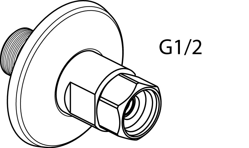 Ideal Standard S-Anschluss, f.Brausearmatur Schweiz, B961489AA Image