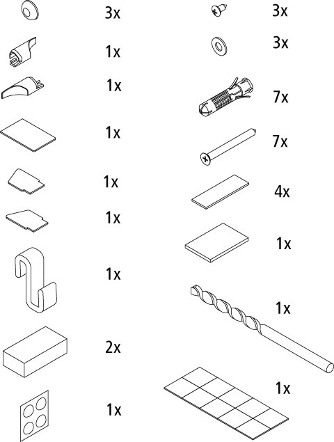 Kermi ZBDI023 Set Montagekleinteile, weiss, 2533307 2533307 Image