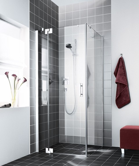 Kermi Pendeltür Filia XP 1WR 1400x2000, silber hochglanz, ESG klar mit KermiClean, FX1WR FX1WR14020VPK Image