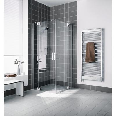 Kermi Eck-Halbteil links Filia XP EPL 1230x2000, silber hochglanz, ESG Opaco mit KermiClean FXEPL12320VYK Image