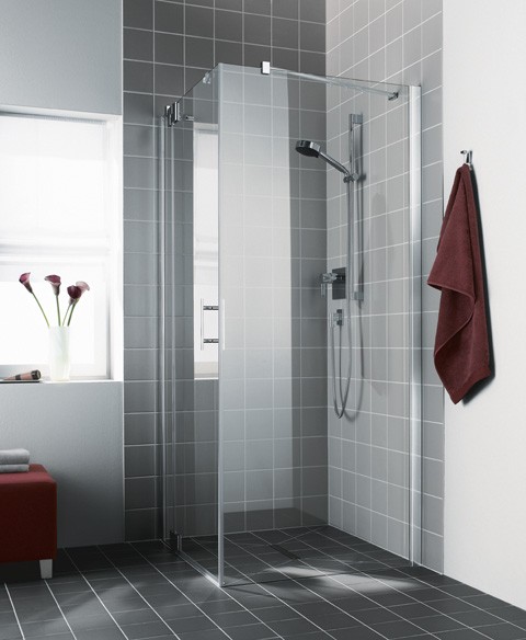 Kermi Seitenwand Filia XP TWD 1030x2000, silber hochglanz, ESG Opaco mit KermiClean FXTWD10320VYK Image