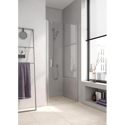 Kermi Pendeltür Liga 1WR 0830x1850, silber hochglanz ESG klar mit KermiClean LI1WR08318VPK Image