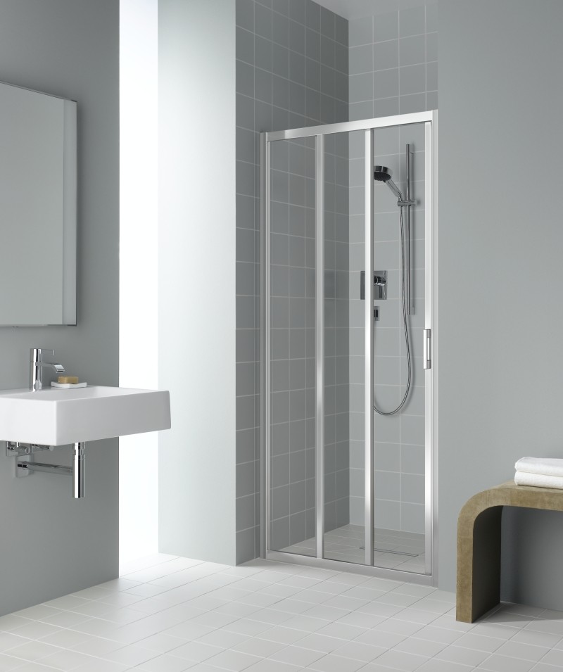 Kermi Gleittür Liga G3L 0850x1850, silber mattglanz ESG klar LIG3L085181AK Image