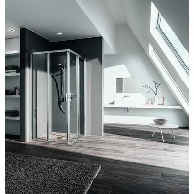 Kermi Eck-Halbteil links Liga C2L 0780x1850, silber mattglanz, ESG klar, LIC2L078181AK LIC2L078181AK Image