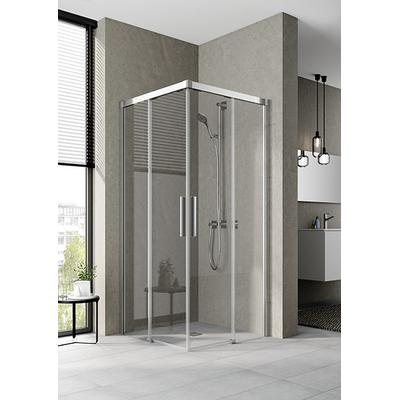 Kermi Eck-Halbteil links Nica C2L 0930x1850, silber hochglanz, ESG Opaco mit KermiClean NIC2L09318VYK Image