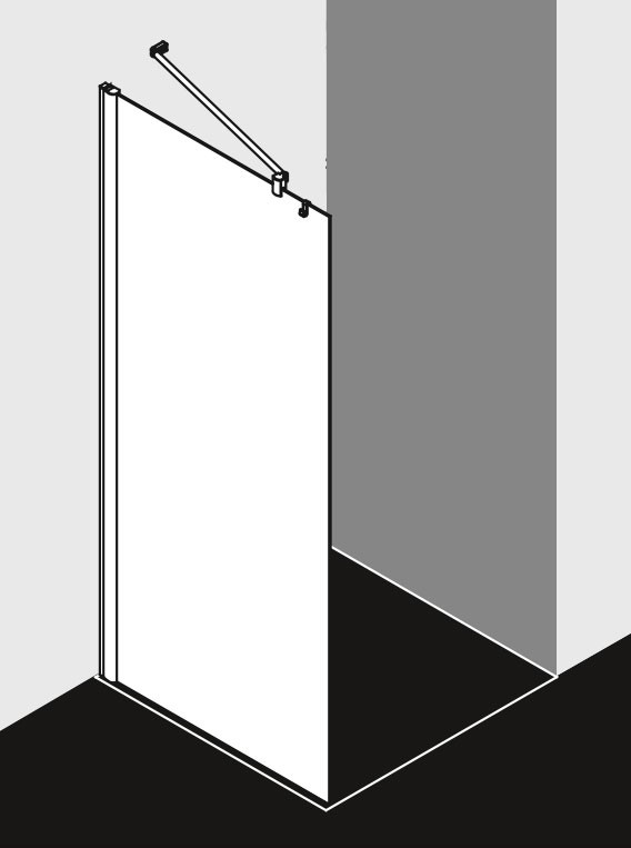 Kermi WALK-IN PEGA TWG 1200x2000 BV: 1180-1205 SIHG ESG klar Clean, PETWG12020VPK PETWG12020VPK Image