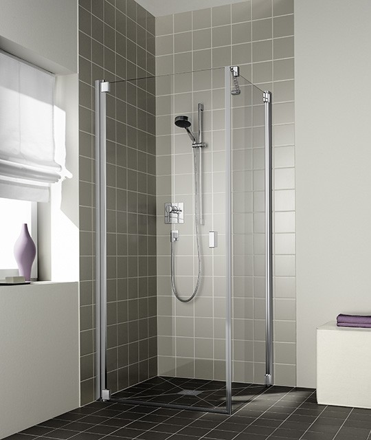 Kermi Pendeltür Raya 1KL 0780x1850, silber mattglanz, ESG Opaco mit KermiClean, RA1KL RA1KL078181YK Image