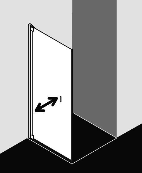 Kermi Seitenwand Raya TBL 1000x1850, silber mattglanz, ESG Opaco, RATBL100181UK RATBL100181UK Image