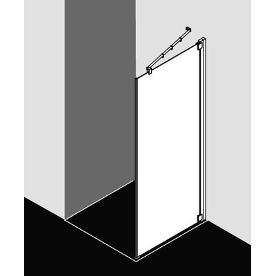Kermi Seitenwand Raya TOR 0900x1850, silber mattglanz, ESG Opaco mit KermiClean, RATOR RATOR090181YK Image