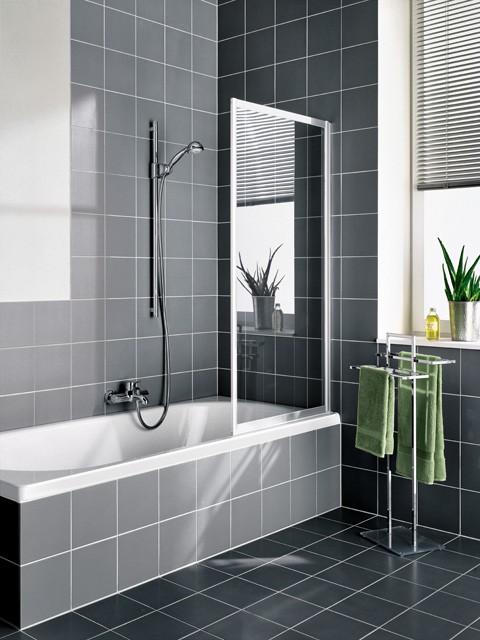 Kermi Faltwand Vario 2000 FW1 0650x1400, silber mattglanz, ESG Opaco, V2FW1065141UK V2FW1065141UK Image