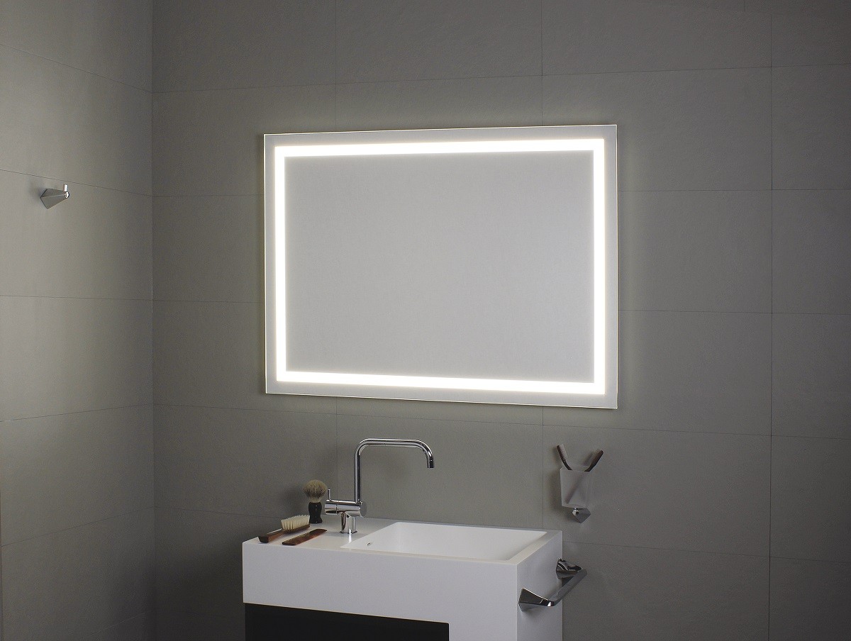 Koh-i-Noor Spiegel mit perimetraler Beleuchtung, waagerecht oder senkrecht, B:80, H:80cm L45953