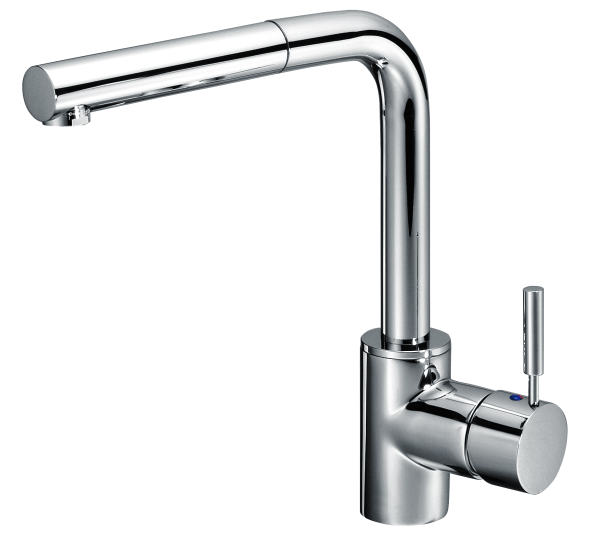 Kaja Ipuri Niederdruck-Spültischarmatur m. schwenk- u. ausziehbarem Auslauf, edelstahloptik 55935-ESO Image