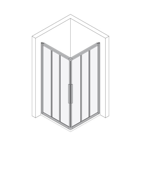 Koralle Eckdusche myDay ESF3 100/100, VB04010020A81 VB04010020A81 Image