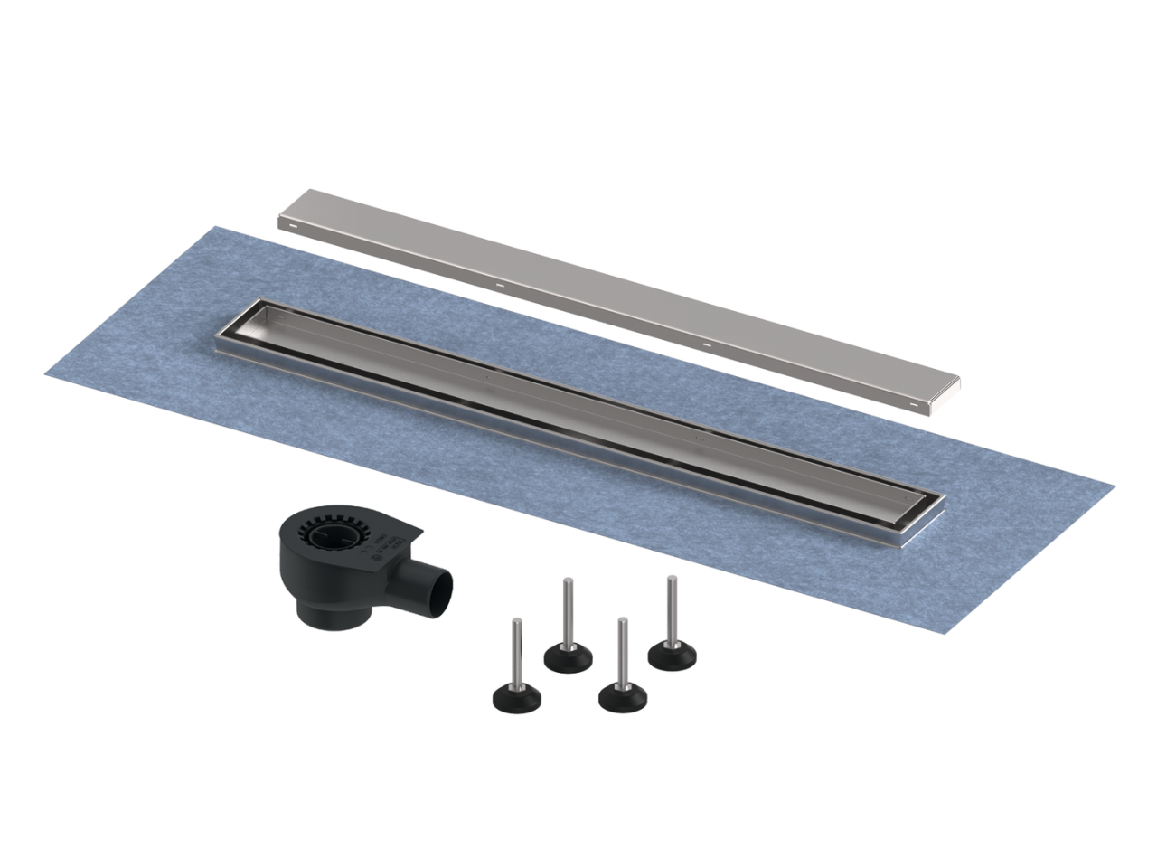 "Tece linus Plus Duschrinnenset, Ablauf "Norm", Rost "2 in 1", 800 mm, 15150080 15150080" Image