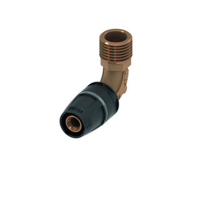 "Tece logo-Push Winkelübergangsnippel Dim. 25 x R 3/4", Rotguss/Si-Bronze, 8713305 8713305" Image