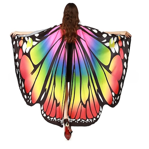 Karnevalskostüm 2026 Märchen Schmetterling Karneval Flügel Maske Lustiges Kostüm Erwachsene Damen Weihnachten Karneval Party Einfaches Karnevalskostüm Verkleiden Image
