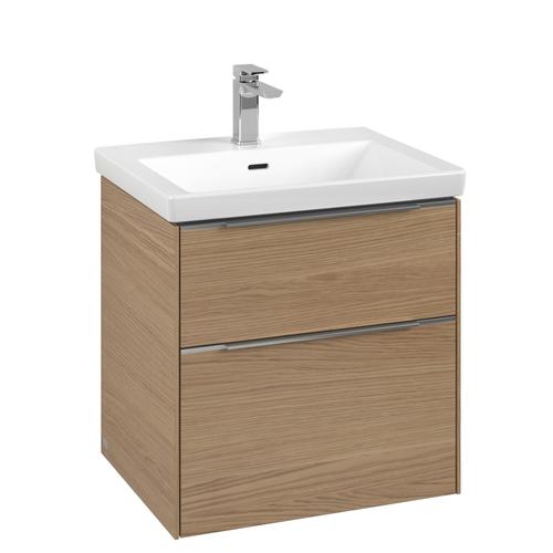 Villeroy & Boch Subway 3.0 Waschbeckenunterschrank, 2 Auszüge, 572 x 579 x 462 mm, Nordic Oak / Nord C57800VJ