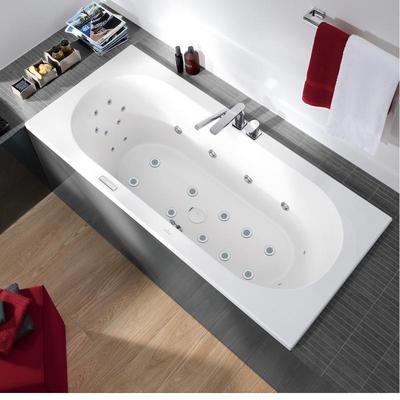 Villeroy & Boch Loop & Friends rechteckige Badewanne, mit Whirlpoolsystem Combipool Comfort (CC), in UCC180LOF2B1V01 Image