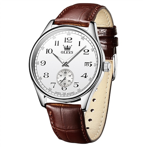 neue Olevs Olevs Marke Modetrend Quarzuhr leuchtender Kalender einfache große digitale Zifferblatt Herrenuhren wasserdichte sportliche vielseitige Herrenarmbanduhr