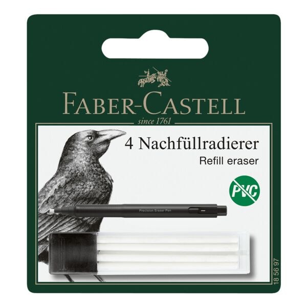Faber-Castell 4er-Pack Ersatzradierer für Precision Eraser Pen Image