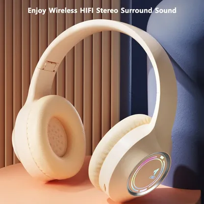 M3 Light-emitting Bluetooth Headset Folding LED Card Wireless Headset TYPE-C Charging Multi-scene