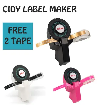 C101 3D Embossing Typewriter Labeling Machine Manual Labeller Compatible Dymo Printer Labels for