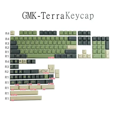 GMK Terra Keyboard Keycaps PBT DYE- Sublimation Gaming Mechanical Keyboard Cherry Keycap For MX