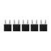 Clearance 5pcs J.20005 Dual Banana Plug 1 Female To 2 Male 14mm Spacing 4mm Short Circuit Banana ConnectorBlack