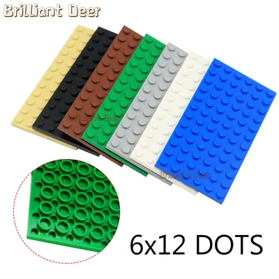 10pcs 6 x12 Punkte Grundplatte klassische Moc DIY Stadt Figuren Bausteine Ziegel Teile kompatibel mit Kinderspiel zeug Geschenk Image