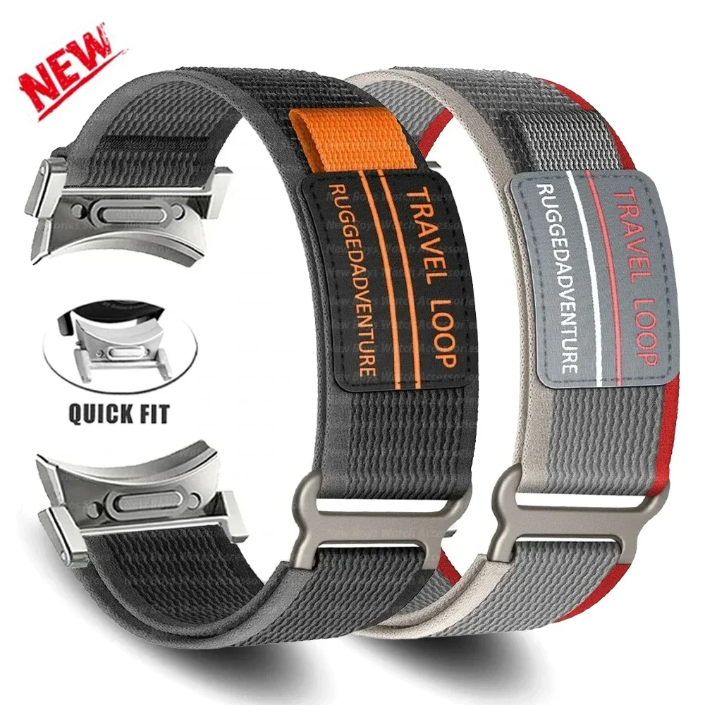 Nylon-Trail-Loop-Armband für Samsung Galaxy 7 6 5 Pro 4 Band Classic 43 47 mm 42 46 45 mm 40 44 mm Quick Fit No Lücken Armband Correa Image
