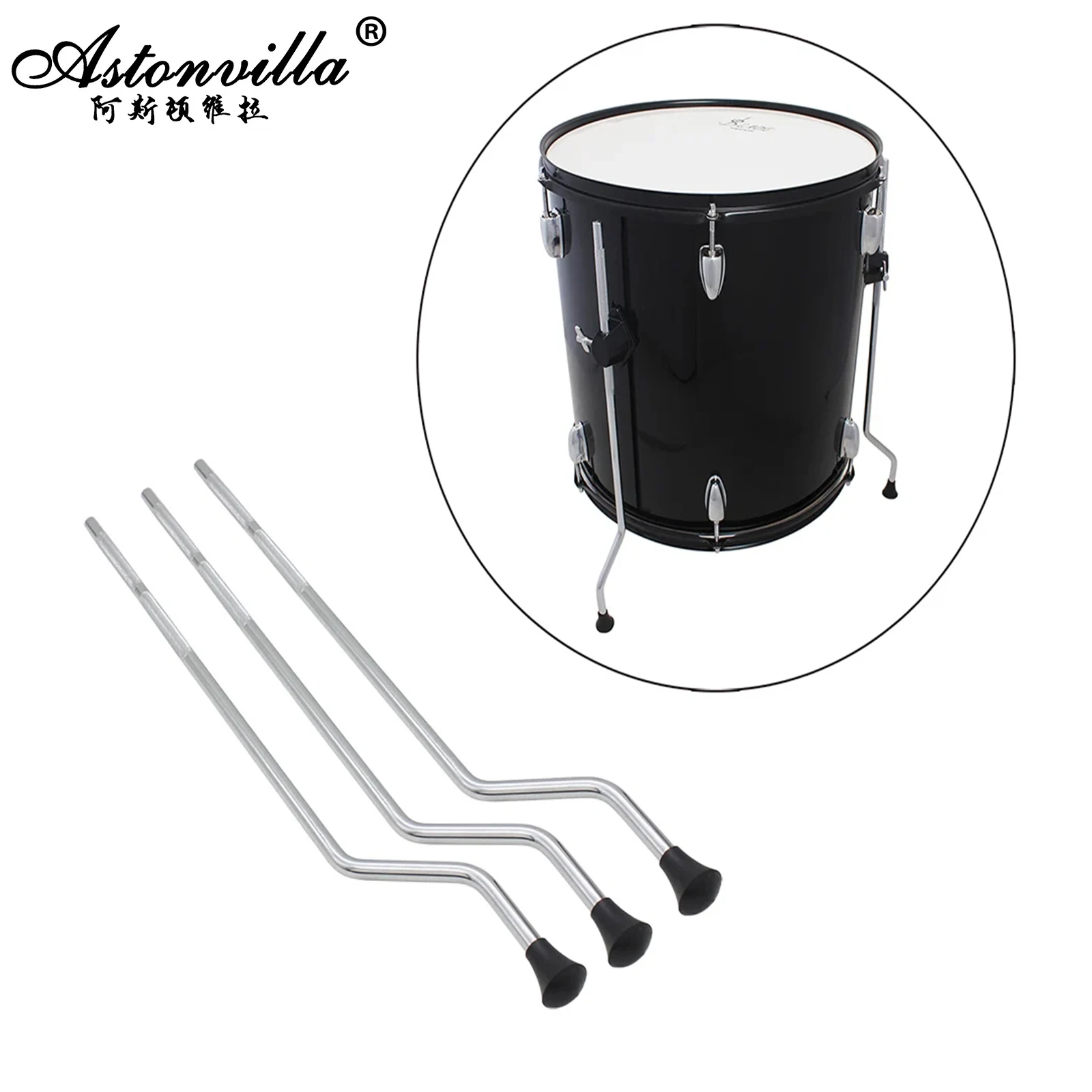 3Pcs Trommel beine Stativ Trommel Fuß Bass Drum Kit Bein Hohe Qualität Hardware Percussion Instrument Zubehör Image