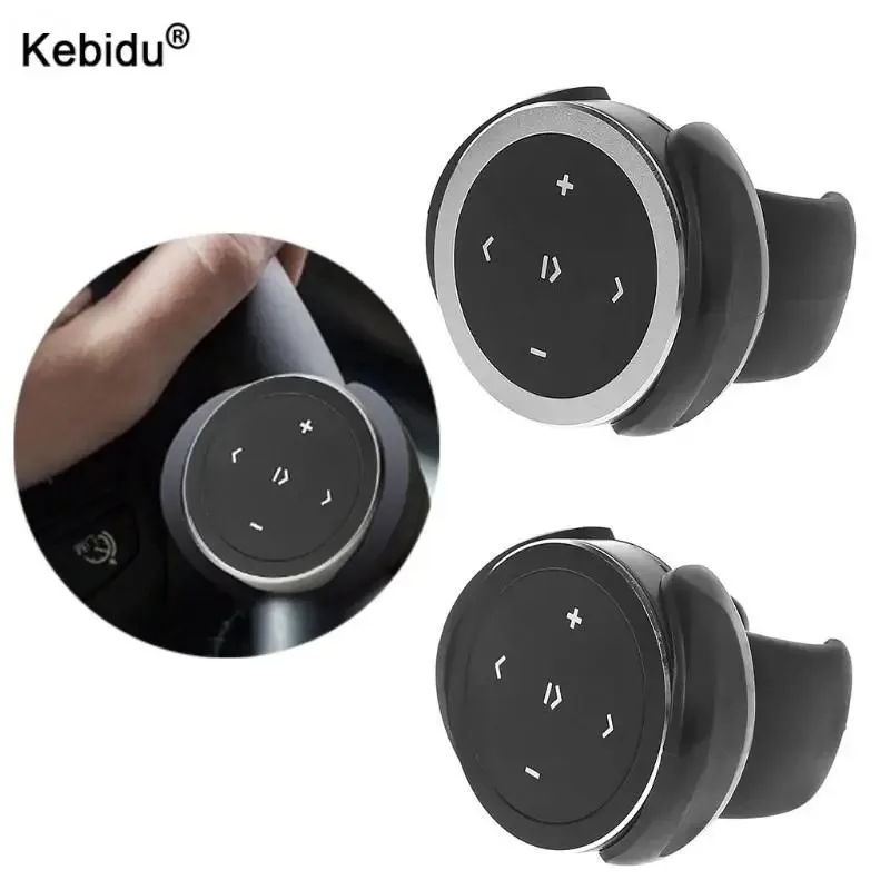 Kebidu Lenkrad Musik Player Drahtlose Bluetooth Fernbedienung Media Taste Multimedia für Android IOS Smartphone Car Kit Image
