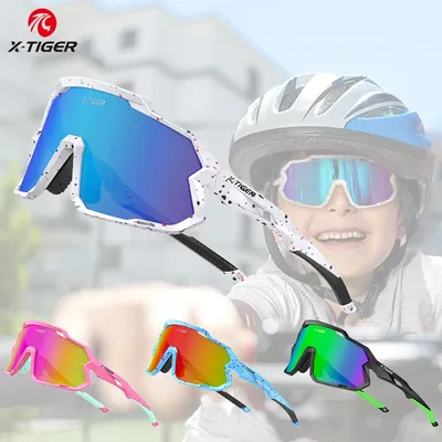 X-TIGER Kinder Radfahren Sonnenbrille geeignet für Kinder im Alter von 8-14 Jahren Mädchen Jungen Image
