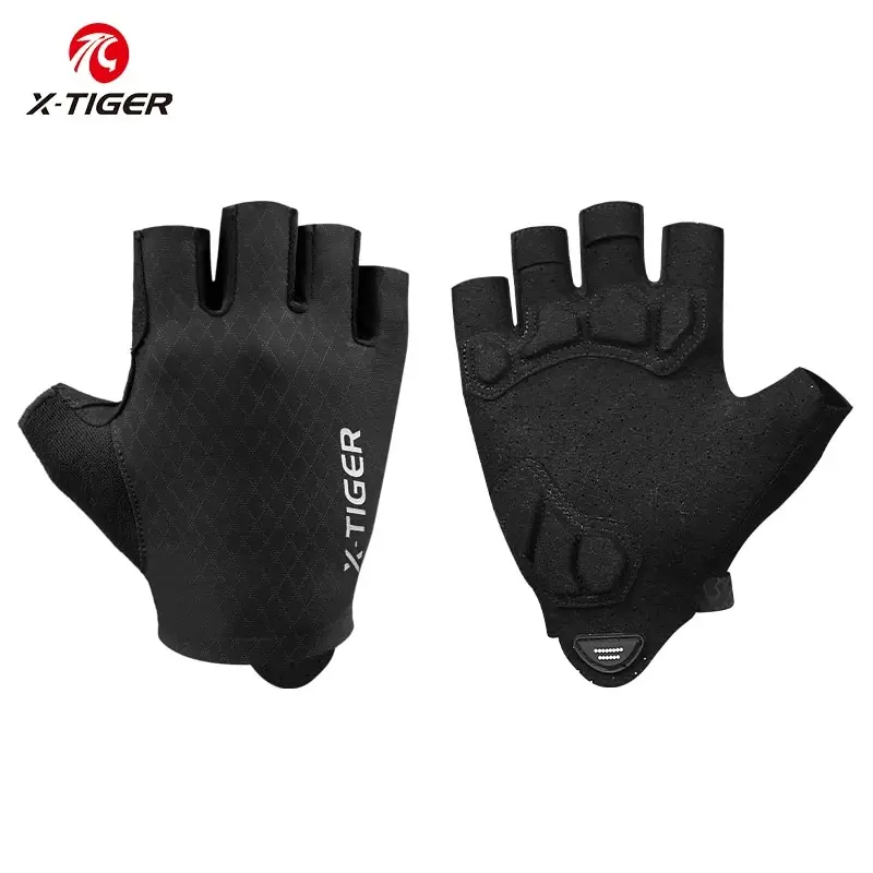X-TIGER gants de cyclisme demi doigt antichoc résistant à l'usure respirant vtt gants de vélo de route hommes femmes équipement de vélo de sport