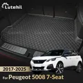 Per Peugeot 5008 7 posti 2017-2025 24 23 22 21 20 19 18 Lutehil 3D Tappetino per bagagliaio di un'auto Accessori auto personalizzati Decorazione di interni auto