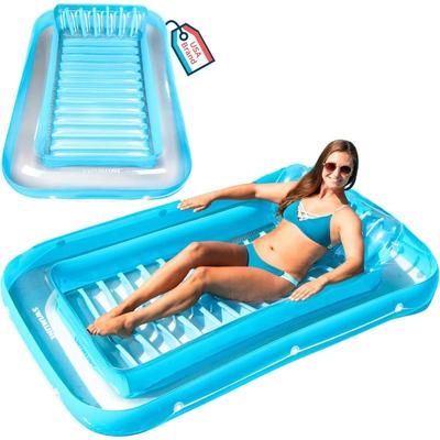 Classic Inflatable Tanning Floating Chair Adjustable Pillow Reflective tanning design