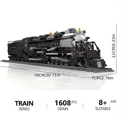 TEMU Probrixx 1608pcs Construction Kit, Set, Collectible Steam Display Kit, Large Train Kit With , Top Of The For