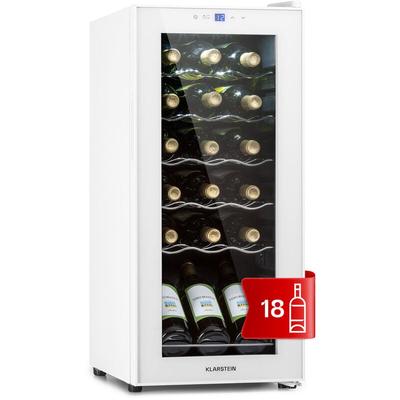 Klarstein - Weinkühlschrank Shiraz, 1 Zone Getränkekühlschrank Schmal, Kühlschrank mit Glastür,